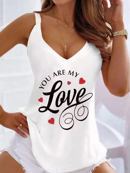 

Casual V Neck Loosen Short Sleeve T-Shirt, White, T-Shirts