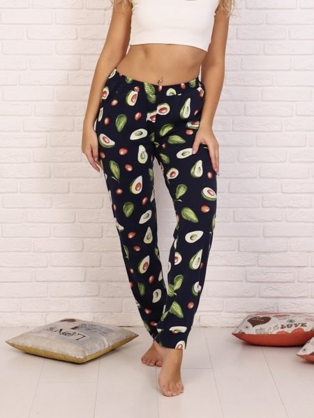 

Mother's Day Theme Fruit Print Spring New Explosive Ladies Knit Pants, Multicolor, Pants