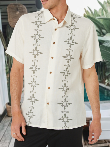 

Cotton And linen Style Ethnic Striped linen Shirt, As picture, Shirts ＆ Blouse