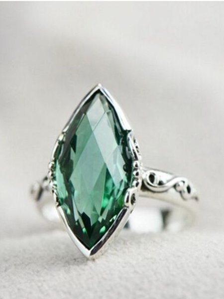 

Antique Green Crystal Topaz Ring, As picture, Rings