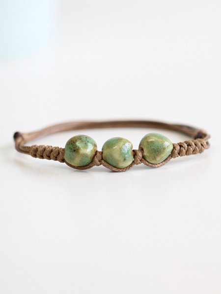 

Vintage DIY Braided Bracelet, Green, Bracelets