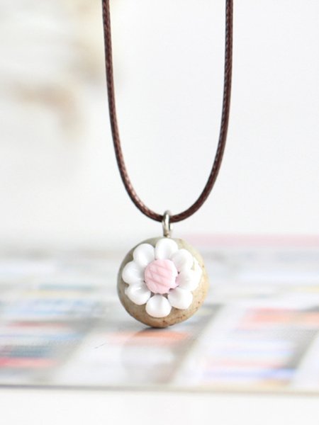 

Vintage DIY Ceramic Floral Necklace, Pink, Necklaces