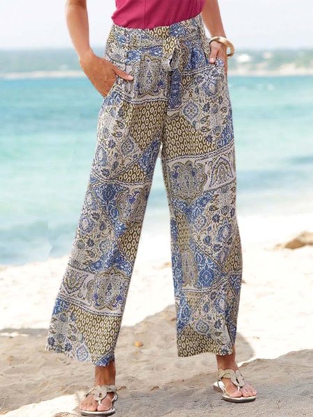 

Loosen Tribal Pants, Multicolor, Pants