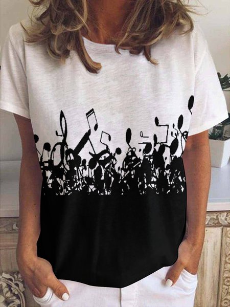 

Musical Note Women's Short Sleeve T-Shirt, As picture, T-shirts