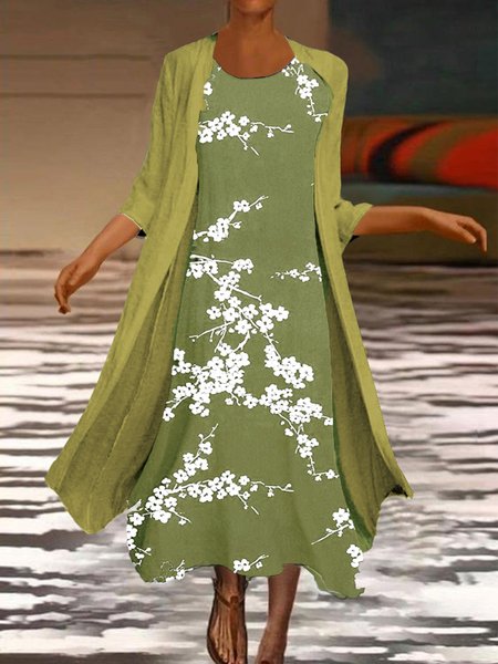 

Casual Two Piece Sets, Green, Maxi Dresses