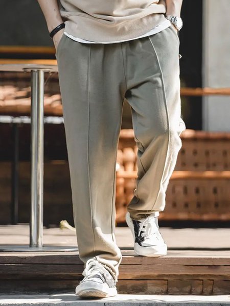 

Men's Loose Sports Trousers, Khaki, Pants