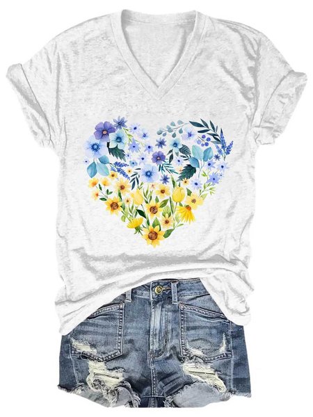 

Ukrainian Sunflower Women's Short Sleeve T-Shirt, White, T-shirts
