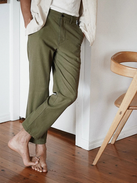 

Cotton And linen Style American Casual Basic Wild linen Trousers, As picture, Pants