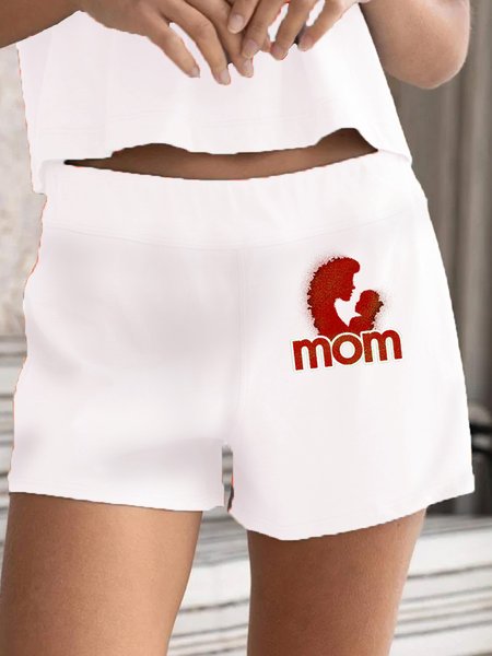 

Figure Loosen Shorts Mid Waist, White, Shorts
