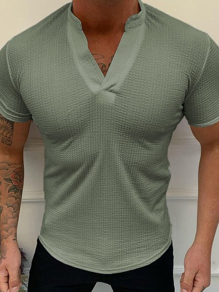 

Men's Fashion Comfortable Short Sleeve T-Shirt, Sage green, T-Shirts