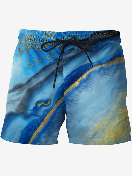 

Abstract Graphic Men's Beach Shorts, As picture, Men's shorts