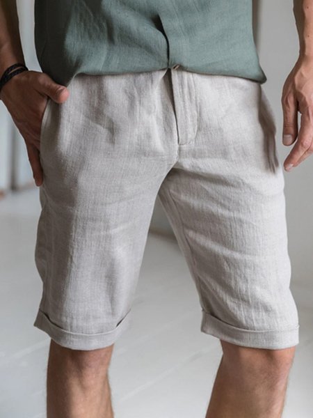 

Men's Cotton And Linen Are Comfortable And Comfortable, Gray, Shorts