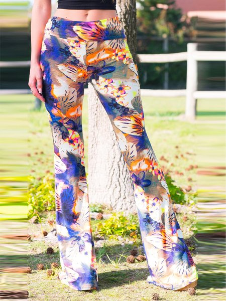 

Loosen Casual Ombre Cotton Blends Long Pants, Multicolor, Pants