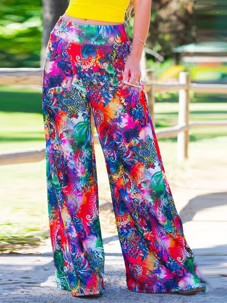 

Loosen Ombre Casual Long Pants, Multicolor, Pants
