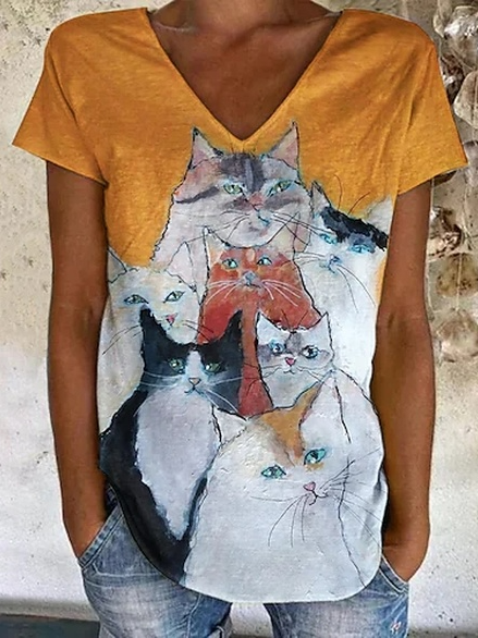 

Vacation Animal Short Sleeve T-Shirt, Multicolor, T-Shirts