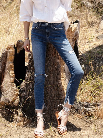

Denim Slim Fit Casual Jeans, Blue, Jeans