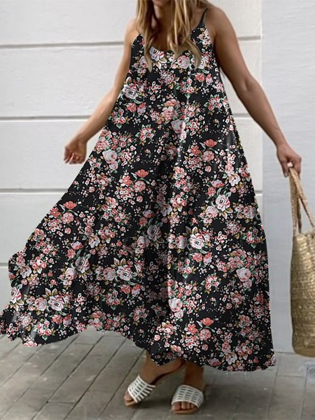 

V Neck Short Sleeve Woven Dress, As picture, Dresses