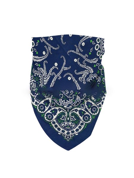 

Hip Hop Street Music Festival Paisley Cashew Flower Square, Navy blue, Scarves&Gloves