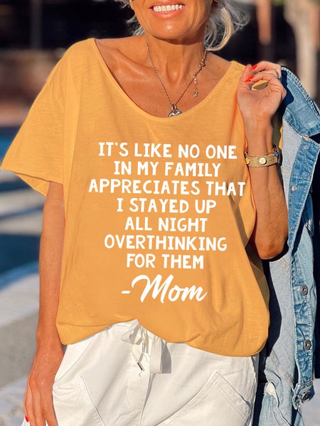

Overthinking Mom Vintage Short Sleeve T-Shirt, Yellow, T-shirts
