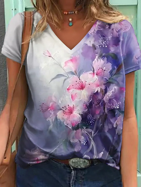 

Vacation Short Sleeve T-Shirt, Purple, T-Shirts