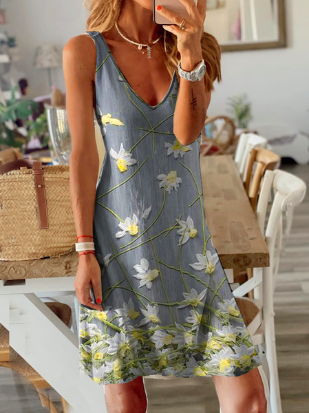 

Casual Short Sleeve Knit Dress, Gray, Mini Dresses