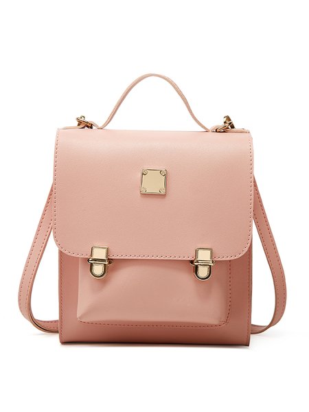 

Ladies Fashion Versatile Retro One Shoulder Crossbody Backpack, Pink, Bags
