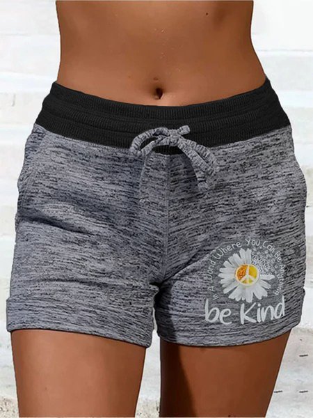 

Regular Fit Floral Sports Shorts, Gray, Shorts