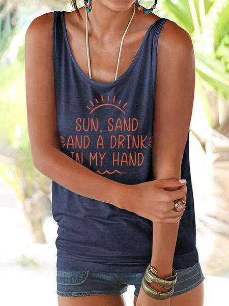 

Crew Neck Cotton Short Sleeve Tops, As picture, T-Shirts