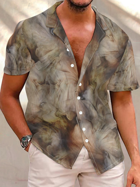 

Abstract art print short sleeve shirt, As picture, Short Sleeves Shirts