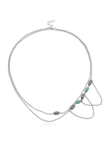 

Boho Turquoise Hair Accessories, Silver, Women Hair Accessories