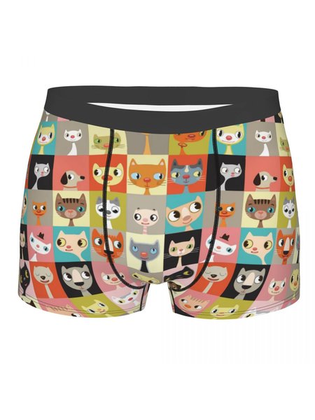 

Animal Casual Men's Underwear, As picture, Shorts