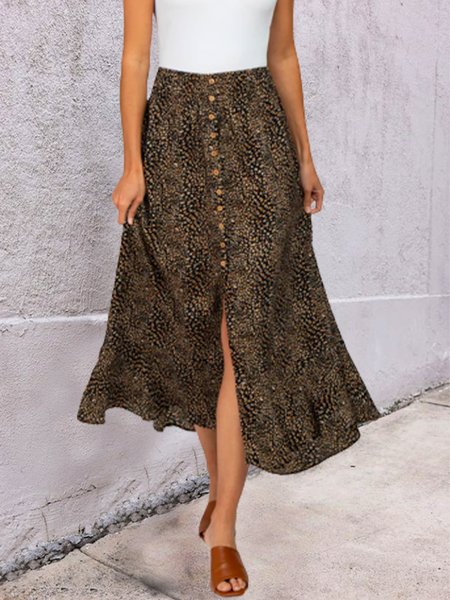 

Casual Leopard Print Explosive Comfortable Women's Skirt, Multicolor, Skirts