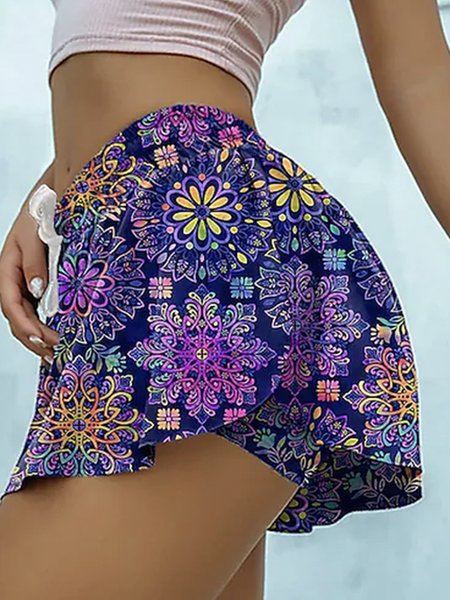 

Vacation Skinny Painted Shorts, Multicolor, Shorts