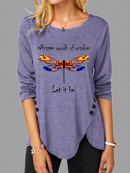 

Let It Be Women's Long Sleeve T-Shirt, Purple, Long sleeves