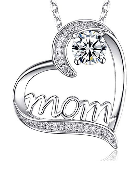 

JFN Mother's Day Alloy Rhinestone Necklace, White, Necklaces