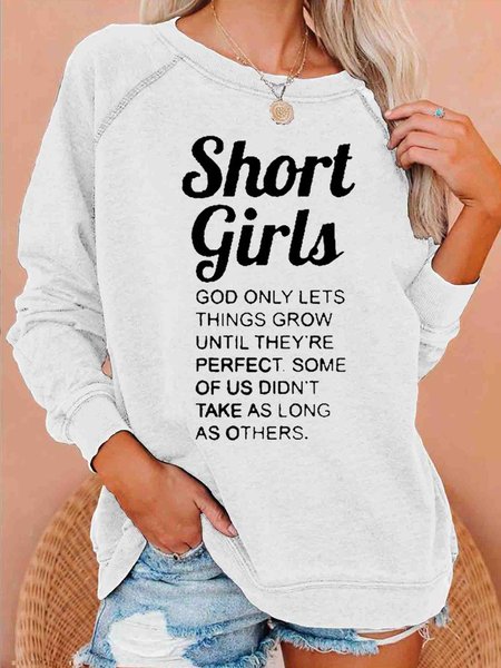 

Funny Short Girls God Only Lets Things Grow Sweatshirt, White, Hoodies&Sweatshirts