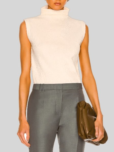

Summer Lightweight Simple Regular Fit Short Sleeve High Stretch Tops, Apricot, Tunics