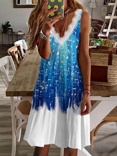 

Notes ocean blue gradient resort beach lace loose dress midi Plus Size, Aqua blue, Dresses