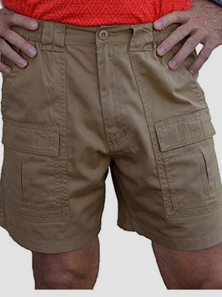 

Men's Loose Multi-pocket Cargo Shorts, Khaki, Shorts