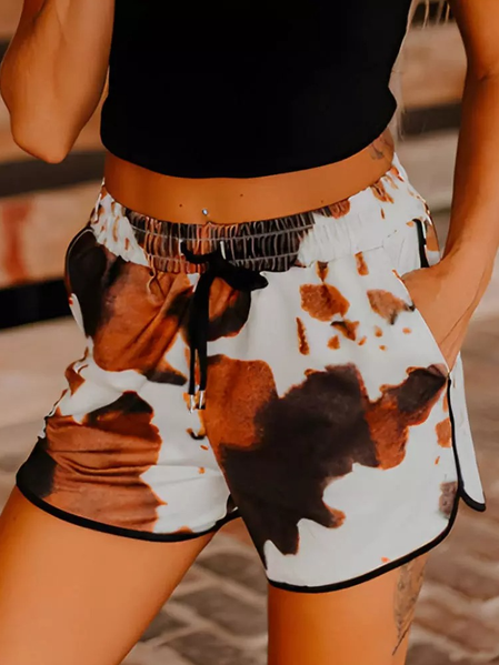 

Loosen Casual Shorts, Brown, Shorts