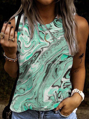 

Casual Cotton Blends Ombre Knit Tank, Multicolor, Tanks & Camis