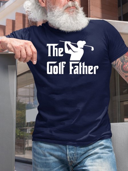 

The Golf Father Casual Short Sleeve T-Shirt, Purplish blue, T-shirts