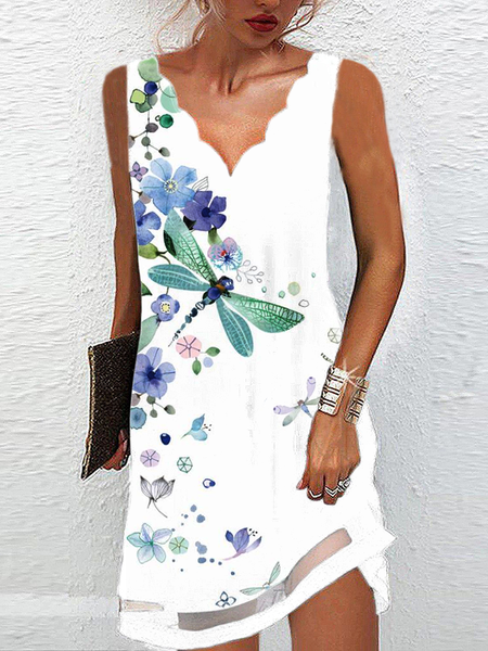 

Casual Short Sleeve Knit Dress, White, Mini Dresses