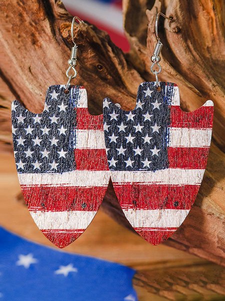 

JFN Independence Day Flag Earrings, Color2, Earrings