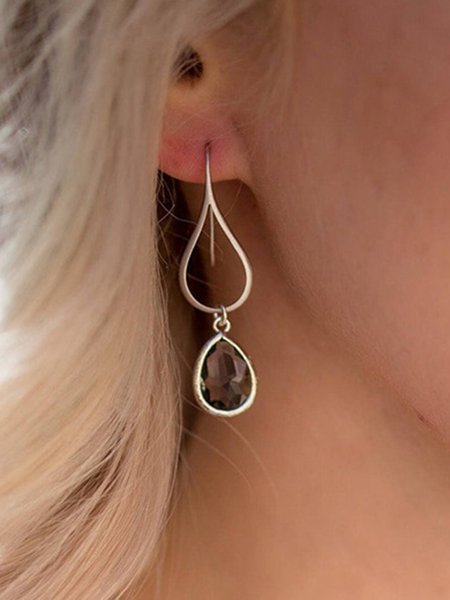 

JFN Vintage Drop Crystal Earrings, As picture, Earrings