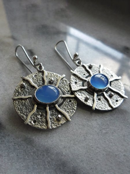 

Vintage Alloy Cat Eye Earrings, As picture, Earrings