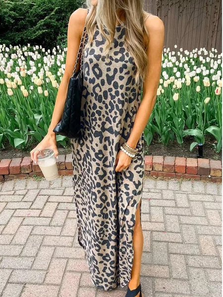 

Camo Casual Sleeveless Knitting Dresses, Khaki, Dresses