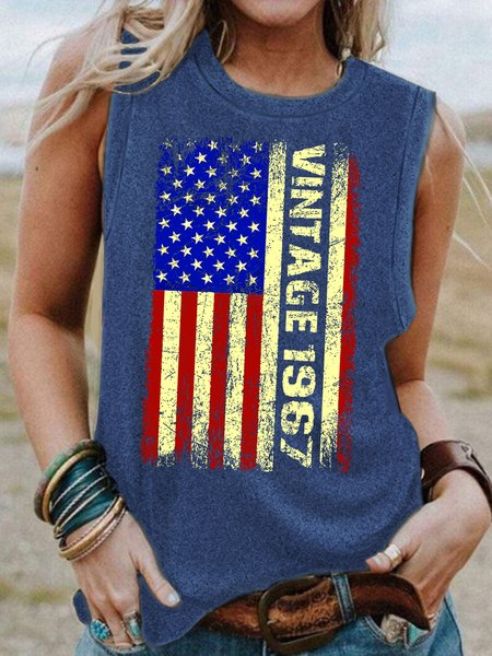 

Vintage 1967 Women's Tank, Light blue, Tank Tops