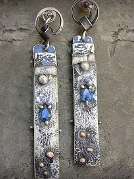 

Vintage Alloy Crystal Earrings, As picture, Earrings