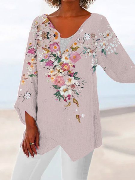 

Casual Long Sleeve Tops, As picture, Tops